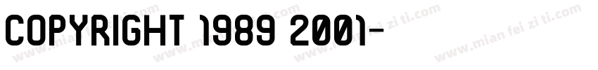 Copyright 1989 2001字体转换